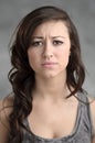 Beautiful Young Caucasian Woman Looking Worried Royalty Free Stock Photo