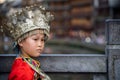 Chinese girl in traditional folk costume