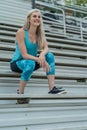 A Young Athletic College Athlete Prepares For A Track Meet At A University Royalty Free Stock Photo