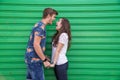 Young couple arguing yelling Royalty Free Stock Photo