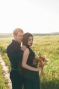 Beautiful young couple enjoing good weather in summer