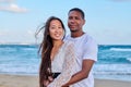 Beautiful young couple in love on the beach Royalty Free Stock Photo