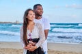 Beautiful young couple in love on the beach Royalty Free Stock Photo