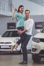 Couple buying a car Royalty Free Stock Photo