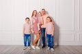 Beautiful young family of five Royalty Free Stock Photo