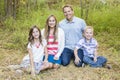 Beautiful Young Family Portrait outdoors Royalty Free Stock Photo