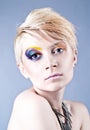 Beautiful young female with bright make up Royalty Free Stock Photo