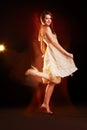 Beautiful young female dancing Royalty Free Stock Photo