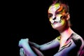 Beautiful young female with full body paint