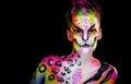 Beautiful young female with full body paint Royalty Free Stock Photo