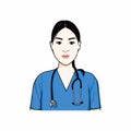 Beautiful Young Female Nurse Illustration, Vector Design