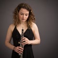 Beautiful Young Female Oboist