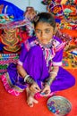 Beautiful young girl with traditional embroydered costume