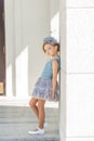 Beautiful young girl in vintage dress posing Royalty Free Stock Photo