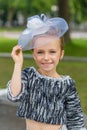 Beautiful young girl in vintage dress posing Royalty Free Stock Photo