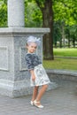Beautiful young girl in vintage dress posing Royalty Free Stock Photo