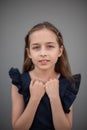 Beautiful young girl in vintage dress posing outdoors Royalty Free Stock Photo