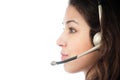 Beautiful young helpdesk operator Royalty Free Stock Photo