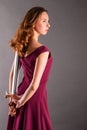 Beautiful young pure princess girl with a sword Royalty Free Stock Photo