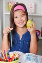 Beautiful young school girl eating an apple Royalty Free Stock Photo