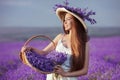 Beautiful young teen girl outdoors portrait. Brunette in hat wit Royalty Free Stock Photo