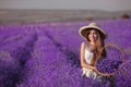 Beautiful young teen girl outdoors portrait. Brunette in hat wit Royalty Free Stock Photo