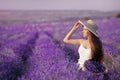 Beautiful young teen girl outdoors portrait. Brunette in hat wit Royalty Free Stock Photo