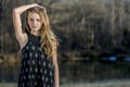 Young Blonde Teenager Enjoys A Beautiful Day Outdoors Royalty Free Stock Photo