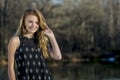 Young Blonde Teenager Enjoys A Beautiful Day Outdoors Royalty Free Stock Photo