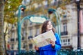 Beautiful young tourist in Paris Royalty Free Stock Photo