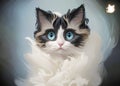 Beautiful young white purebred Ragdoll cat Royalty Free Stock Photo