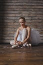 Beautiful Young Woman Ballerina Royalty Free Stock Photo