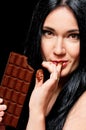 Woman with chocolate