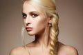 Blond girl with healthy hair Royalty Free Stock Photo