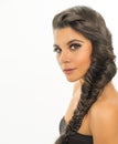 Beautiful young woman braided hair Royalty Free Stock Photo