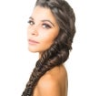 Beautiful young woman braided hair Royalty Free Stock Photo
