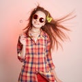 Beautiful young woman with candy Royalty Free Stock Photo