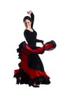 Beautiful young woman dancing flamenco Royalty Free Stock Photo