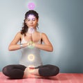 Beautiful young woman doing yoga