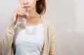 Beautiful young woman drinking a fresh glass of water Royalty Free Stock Photo