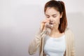 Beautiful young woman drinking a fresh glass of water Royalty Free Stock Photo