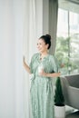 Beautiful young woman drinking milk Royalty Free Stock Photo