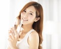 Beautiful young woman drinking water Royalty Free Stock Photo