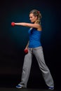 Beautiful young woman exercising Royalty Free Stock Photo