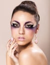 Beautiful young woman with fantasy makeup Royalty Free Stock Photo