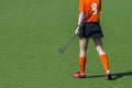 A beautiful young woman field hockey player Royalty Free Stock Photo