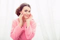 Beautiful young woman getting ready to take a bath Royalty Free Stock Photo