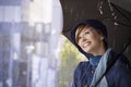 Beautiful young woman holding umbrella Royalty Free Stock Photo