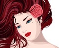 Beautiful young woman illustration Royalty Free Stock Photo