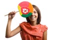 Beautiful young woman with a lollipop Royalty Free Stock Photo